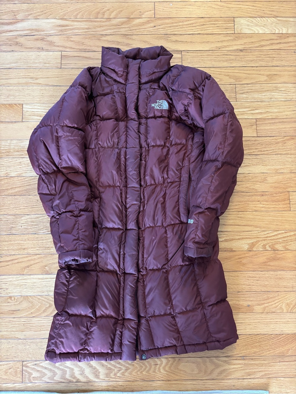 The North Face Women's Burgundy Long Puffer Coat XS